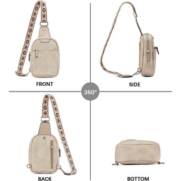 SLING Bag, Small Vegan Leather Grey - Picture 7 of 7